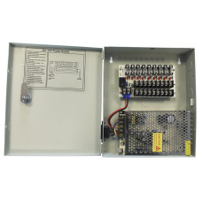 VEOS PB-09H – захранващ блок за 9 камери, 12 V 5 A