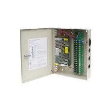 VEOS PB-18H – захранващ блок за 18 камери с бушони, 12 V 10 A
