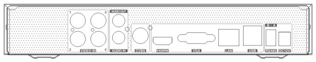 Заден панел на YCX XVR-5104-HC